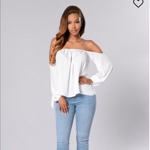 White Off the Shoulder Top